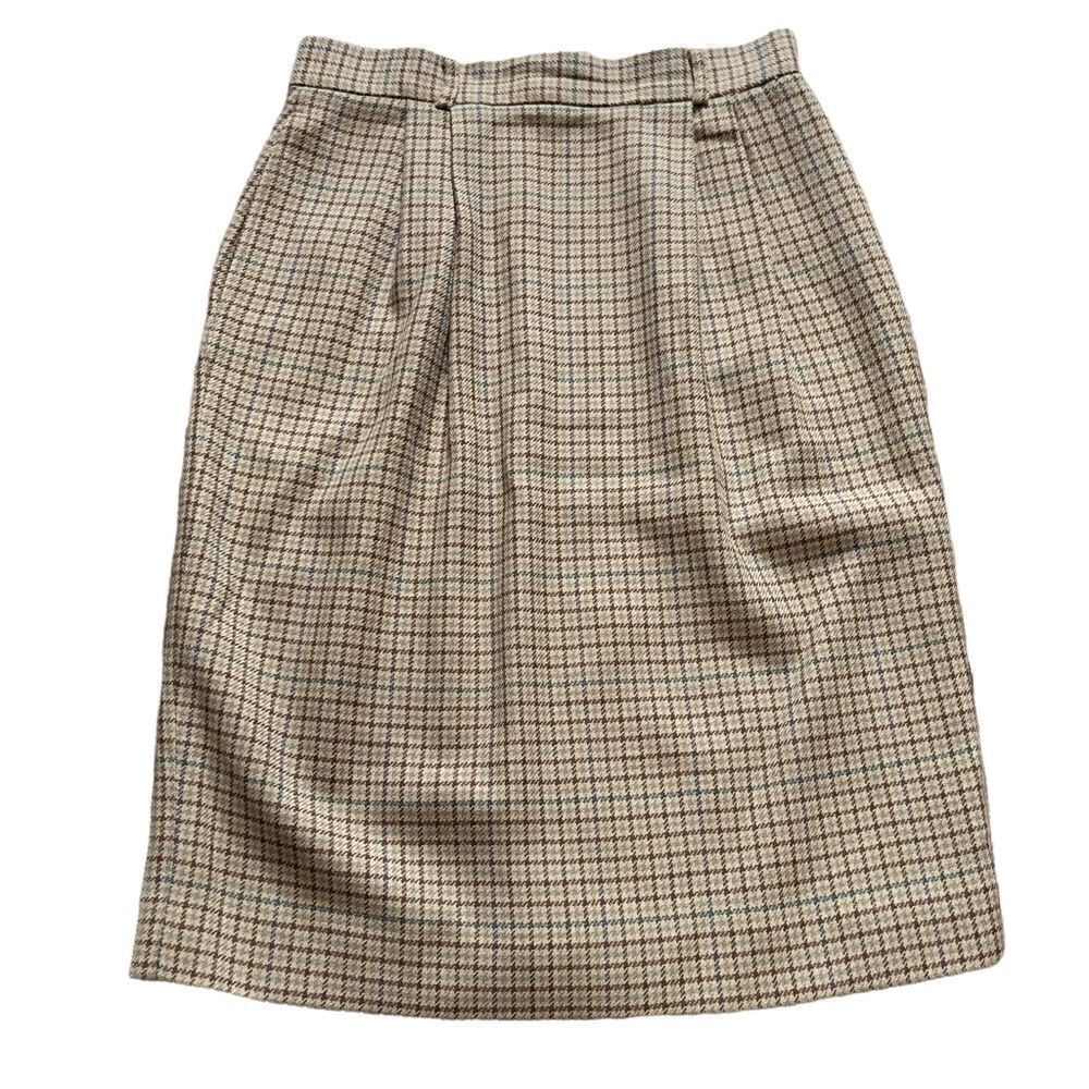 JHCollectibles Vintage 💯% Pure Wool Plaid Pencil Skirt Size 10
